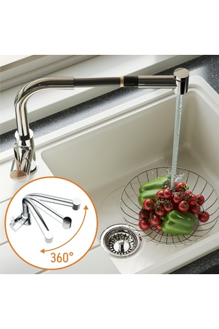 Adell Kelvin 15731121 T Spiralli Mutfak Bataryası Krom