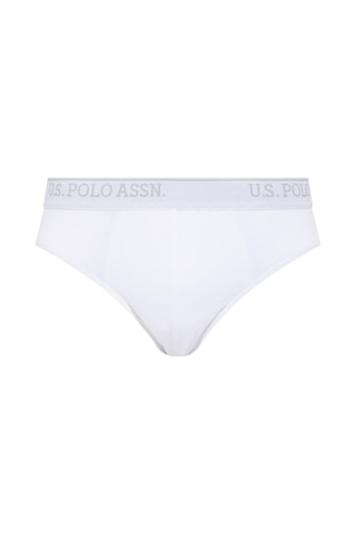 U.S. Polo Assn. - Erkek Beyaz 3 Lü Slıp 90003 Beyaz
