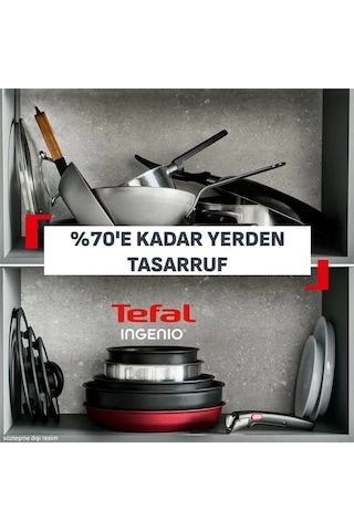 Tefal Ingenio Excellence Fusion Core 9x Büyük Tencere Ve Tava Seti - 14 Parça - Siyah