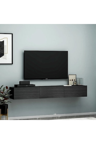 Tv Sehpası Tunus Siyah 180 Cm