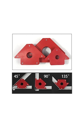 3'Lü Set, Manyetik Açılı Kaynak Tutucu Mıknatıs, Manyetik Gönye