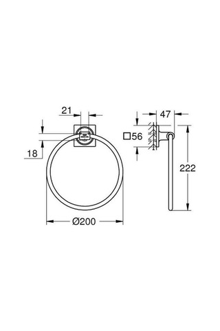 Grohe Allure Halka Havluluk - 40339dl1 Metalik
