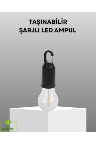 Mey İthalat Şarjlı Kancalı Led Lamba Kamp, Balkon Ve Acil Durum Işığı Çok Renkli