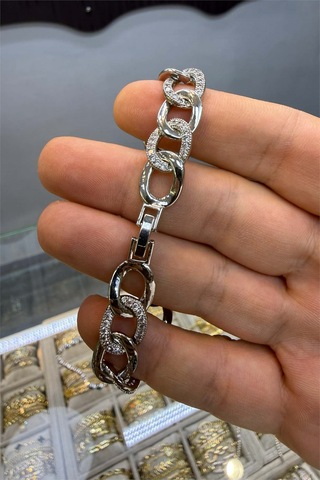 Silver Renk Vip Serisi Xuping Bileklikler Beyaz