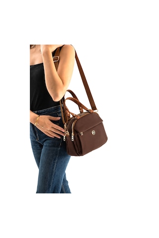 Sanmorris Kadın Suni Deri Ayarlanabilir Çapraz Askılı Smart Casual Omuz Ve El Çantası Kahve-taba 61364632