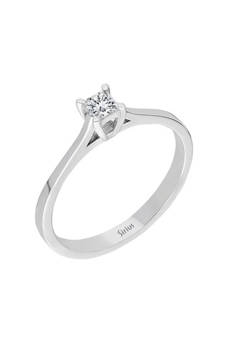 Sirius 0,15 Karat Prenses Kesim Pırlanta Tektaş Yüzük 0841R0015