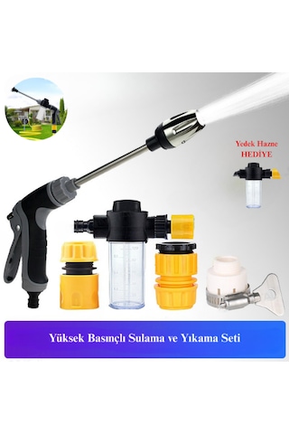 Yüksek Basınçlı Su Tabancası Bahçe Sulama Araba Yıkama