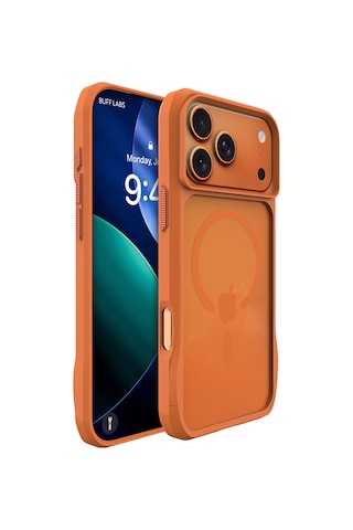 Buff Apple iPhone Uyumlu 17 Pro Max Magsafe Octa Shield Kılıf Orange Turuncu