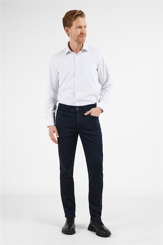 İmza Lacivert Gabardin 5 Cep Düz Paça Casual Slim Fit Pamuklu Denim Pantolon 1023255165 Lacivert