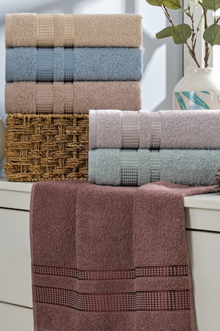 Eponj Home 6lı El Havlu Seti 50x85 Yıldız A.kahve-mavi-kahverengi-lila-mint Yeşili-mürdüm A.kahve-mavi-kahverengi-lila-mint Yeşili-mürdüm
