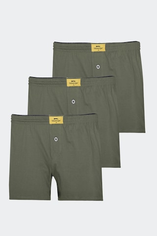 Slazenger He 3 Lü Set Erkek Haki Boxer Haki