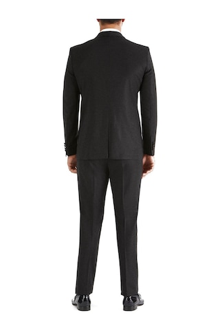 Efor Black 037 Slim Fit Çıkarılabilir Saten Yaka Siyah Damatlık Smokin Takım Siyah