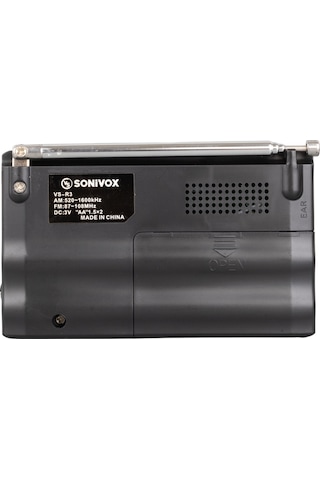 Sonivox VS-R3 Mini Fm Radyo Siyah