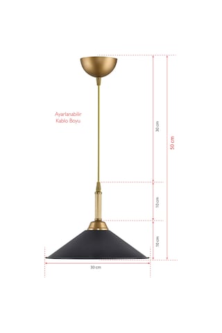 Dede Tekli Ufo Sarkit Avize Siyah Dekoratif Obje