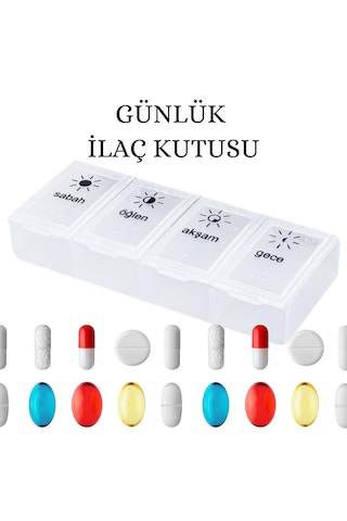 1 Adet Günlük İlaç Kutusu İlaç Kutusu Düzenleyici