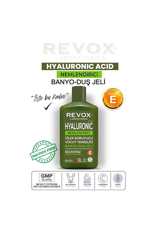 Revox Hyaluronic Acid Cildi Nemlendirici Duş Jeli 400 ML