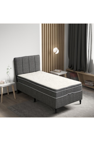 Relax Gri Yatak Baza Başlık Seti 3 Ü Bir Arada Konuma Özel Teslimat 120 x 200 CM