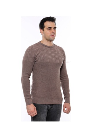 Desenli Bisiklet Yaka Vizon Triko 001