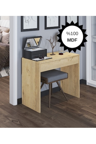 Mdf Arya Novella Mode Çekmeceli Makyaj Masası Lefkas Meşe