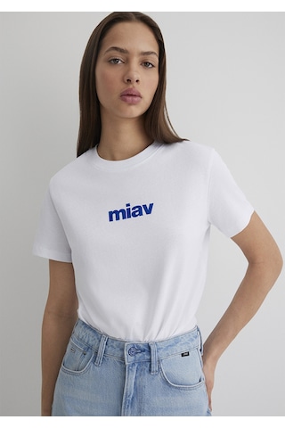 Mavi - Miav Baskılı Beyaz Tişört 1610622-620 Beyaz