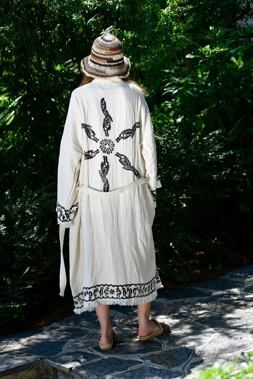 Doğal Çizgili Rafya Şapka Çok Renkli