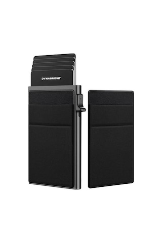 Valkyrie Premium Slim Metal Otomatik Kartlık Rfıd Korumalı, Mekanizmalı, 10+ Kart Kapasiteli Gri Gri
