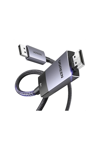 8k 60hz Displayport 1.4 To Hdmı 2.1 Örgülü Kablo, 1m, 80395 Diğer