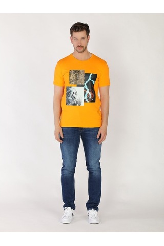 Roberto Cavalli Erkek Tshirt /M.Rob.0421.14020 - Turuncu