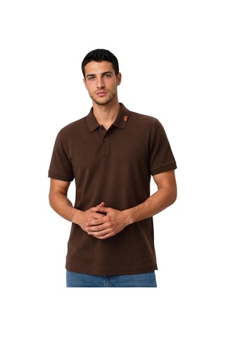 Arma Ar-ma Erkek Polo Yaka Tişört Baskisiz Basic Örme Kumaş Regular Fit %100 Pamuk 30/1 Çift Toplama Penye Pike Y31374358302 Kahverengi-k1