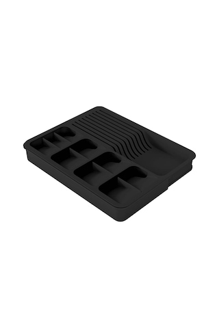 Genişleyebilir Kaşıklık Bıçaklık Seti - Siyah