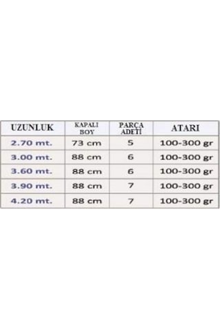 Effe Carbon Accord 100-300 Gr Atarlı Olta Kamışı 3.90 Mt.