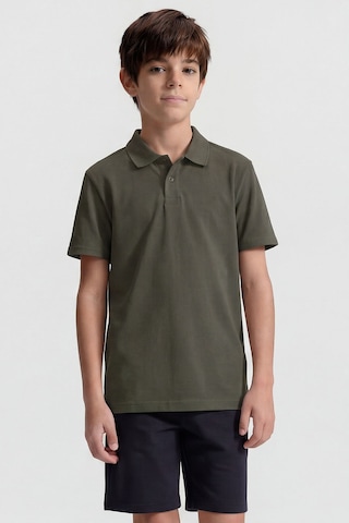 Standart Fit Basic Polo Yaka 3lü Paket Lacivert-koyu Gri-fiesta Unisex Çocuk T-shirt - 11330 Lacivert - Beyaz