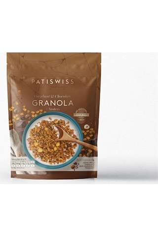 Patiswiss Kakao Nibli Fındıklı Çikolatalı Granola Doypack 200 G