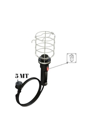 Bylion 5 Metre Seyyar El Lambası 5 Metre Kablolu Baladoz