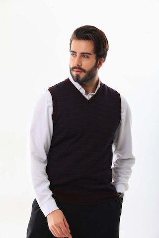 Pelikan Erkek V Yaka Yün Süveter 4p13 Bordo