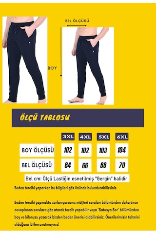 Marco Ferry Lacivert Erkek İkiip Büyük Beden Eşofman Altı 5428b-l Lacivert