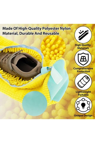 Youmex Ayakkabı Yıkama Çantası, Polyester Nilon, Sarı, 39x19 Cm, Makine Yıkama Güvenli, Tekli Paket Sarı