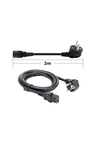 Bilgisayar Pc Kasa Monitör Için Power Güç Kablosu 3 Metre