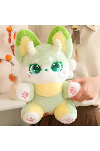 Yeşil Ejder Peluş Oyuncak Uyku Arkadaşı 35cm Yeni Stil Anime Bebek Ejderha Oyuncak Serisi