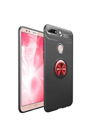 Huawei Y7 2018 Kilif Yüzüklü Magnetli Ravel Case 389753847