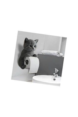 Kedi Tasarımlı Tuvalet Kağıtlığı Evimdeyokyok
