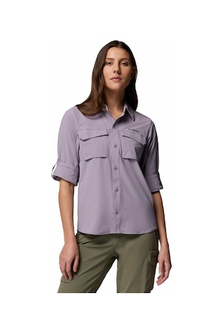 Columbia Silver Ridge Elite Woven Kadın Uzun Kollu Gömlek-9322 Mor