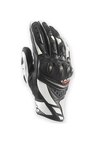 Clover Rsc-3 Siyah/Beyaz Yazlık Kısa Deri Eldiven