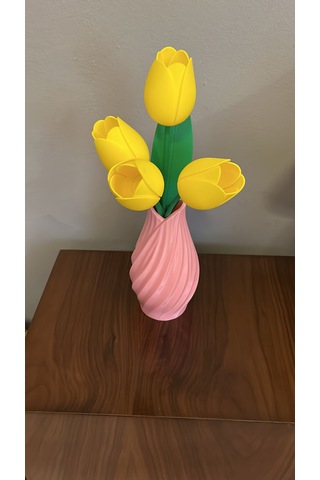 Vazo Dekoratif 3d Pembe