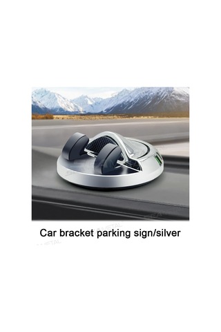 Seametal Araba Telefon Tutucu Abs Gösterge Paneli Navigasyon 360 Dönme Park Numarası Plaka Sabit Kaymaz Evrensel GÜMÜŞ