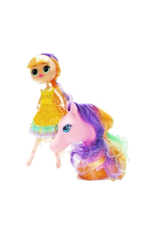 Kıristal Star Unicorn At Ve Lol Oyuncak Et Bebek