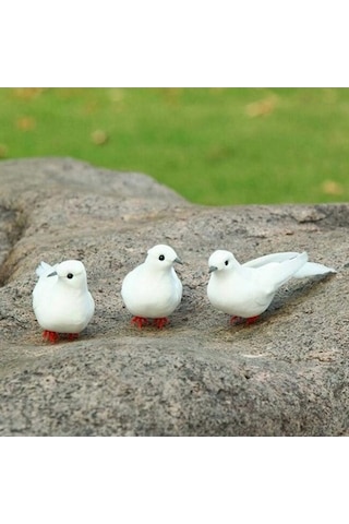 Lijinxu Yapay Güvercin Güvercin Heykelcik Bahçe Veranda Gölet