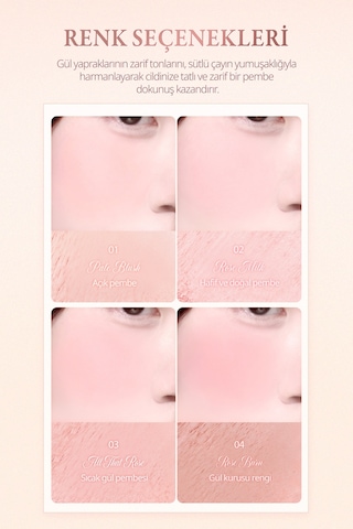 Dasique Karıştırılabilir Renk Tonlarına Sahip 4lü Allık Blending Mood Cheek 15 Rose Milk Tea 15 Rose Milk Tea