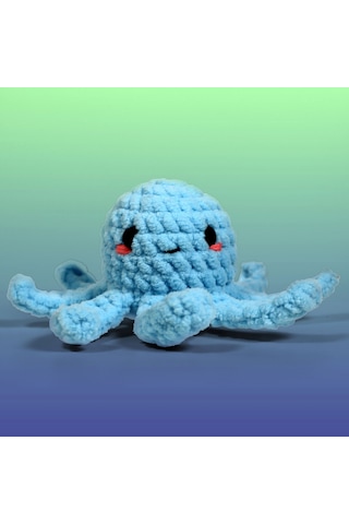 Bakgelal Amigurumi Ahtapot Yapım Kiti Başlangıç Seviyesi Tığ Örgü Seti Dıy Crochet Kit