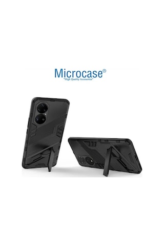 Microcase Huawei P50 Pro Matrix Serisi Armor Standli Kilif-Siyah 542964002